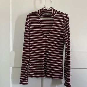 Charlotte Russe medium maroon long sleeve shirt
